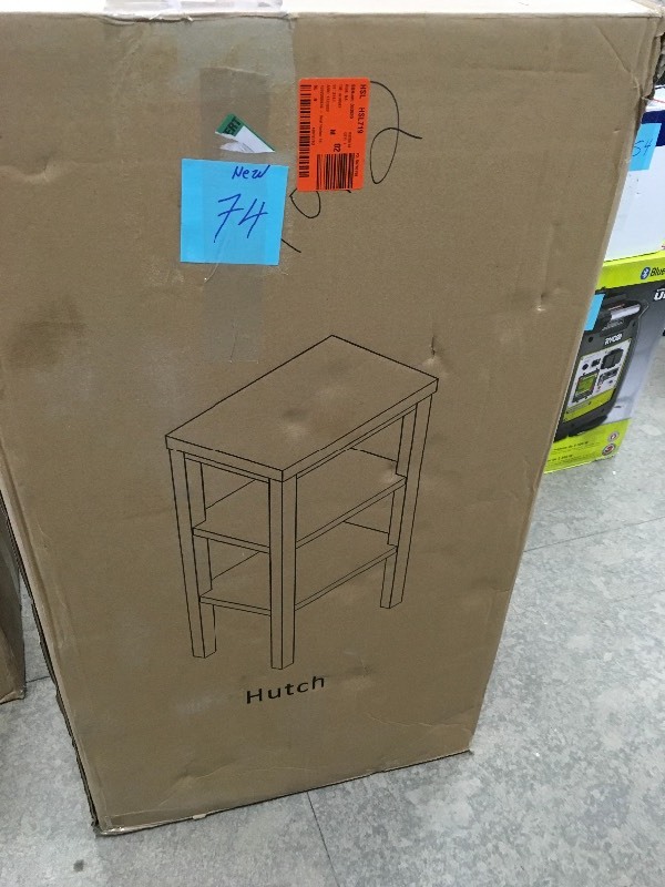 Martha Stewart Seal Harbor 18 in. W x 12.76 in. D x 69 in. H 1-Door and 1-Drawer Tall Side Unit in Sharkey Grey not used