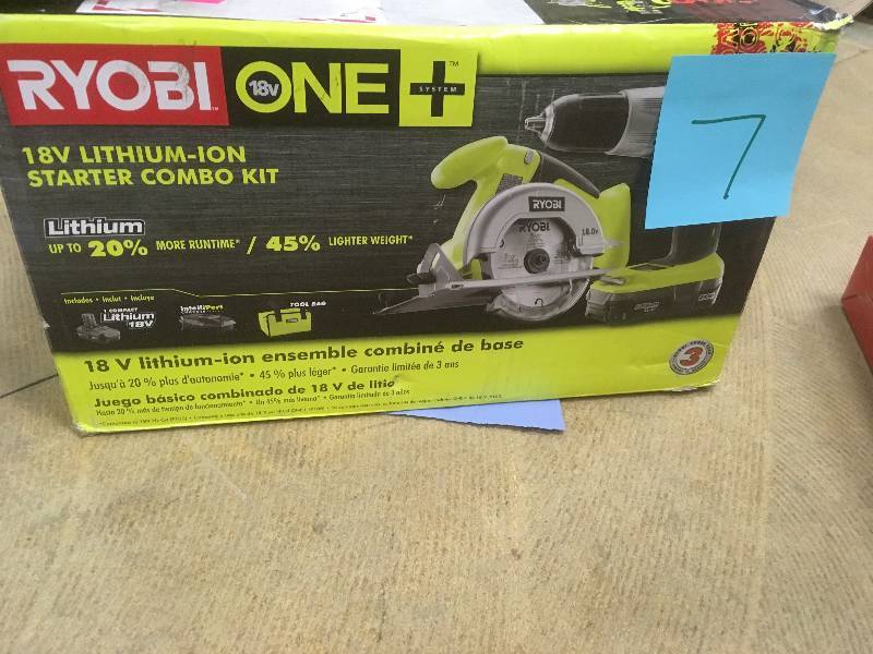 Ryobi 18V Lithium-Ion Starter Combo Kit in like new condition