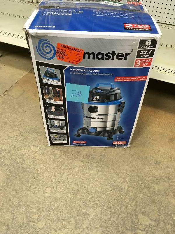 Vacmaster Vacuums 6-gal. Stainless Steel WetDry Vac with Blower Function Blues in like new condition