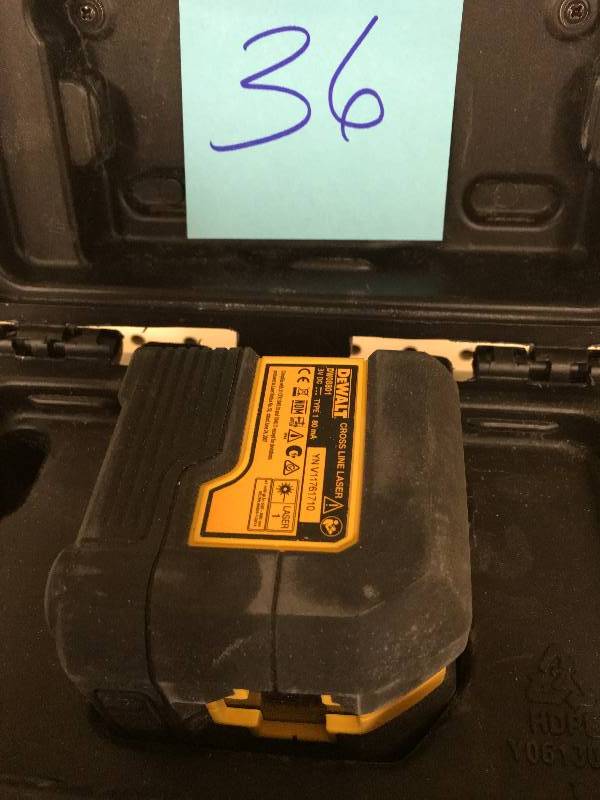 Dewalt 50 ft. Cross Line Laser Level used in working condition
