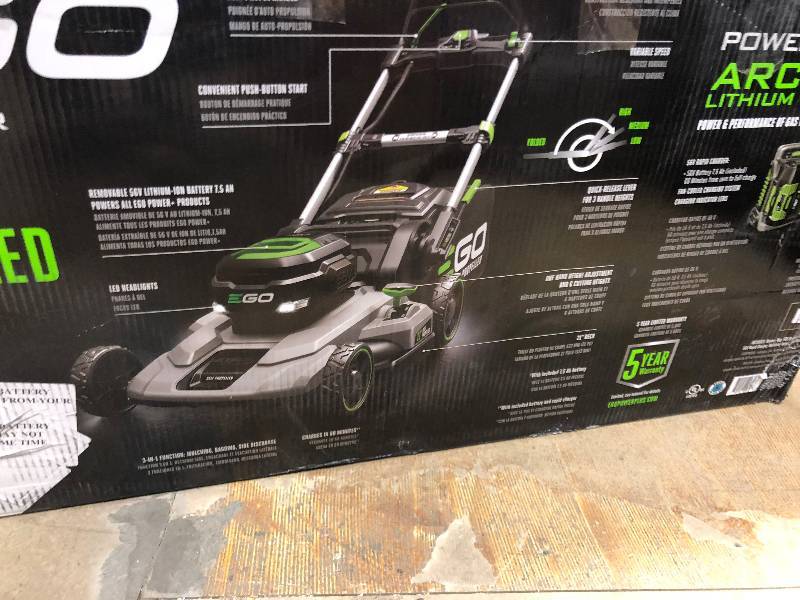 EGO 21 in. 56-Volt Lithium-ion Cordless Walk Behind Self Propelled Mower Kit with 7.5Ah Battery and Charger Included in like New working conditions