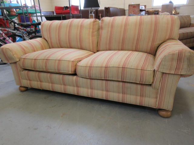 lot 503 image: STRIPED SOFA