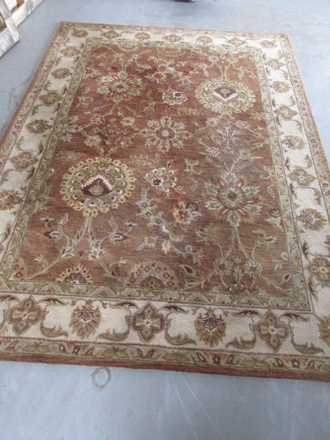 lot 506 image: GORGEOUS 100% WOOL ORIENTAL RUG WITH BOUND BACK