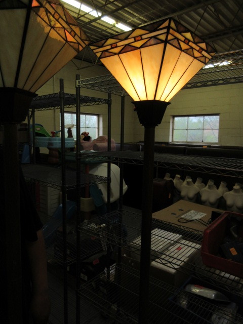 lot 522 image: 2 TORCHERE LAMPS