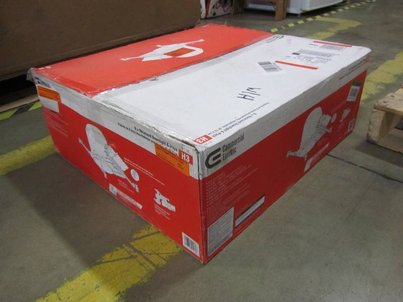 lot 16 image: Commercial Electric 6 in. Aluminum Recessed IC New Construction Airtight Housing (6-Pack)