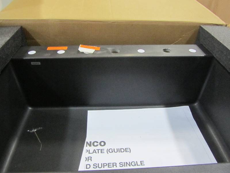 lot 20 image: Blanco Diamond Dual Mount Granite 33 in. 1-Hole Single Bowl Kitchen Sink in Anthracite