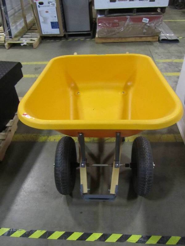 lot 24 image: True Temper 8 cu. ft. Poly Wheelbarrow with Dual Wheels