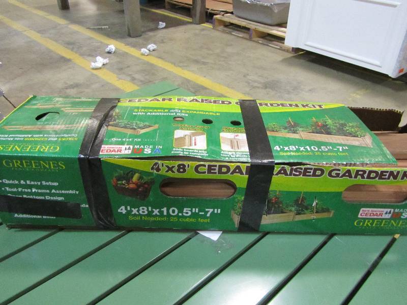 lot 31 image: Greenes Fence 48 in. x 96 in. Cedar Raised Garden Bed