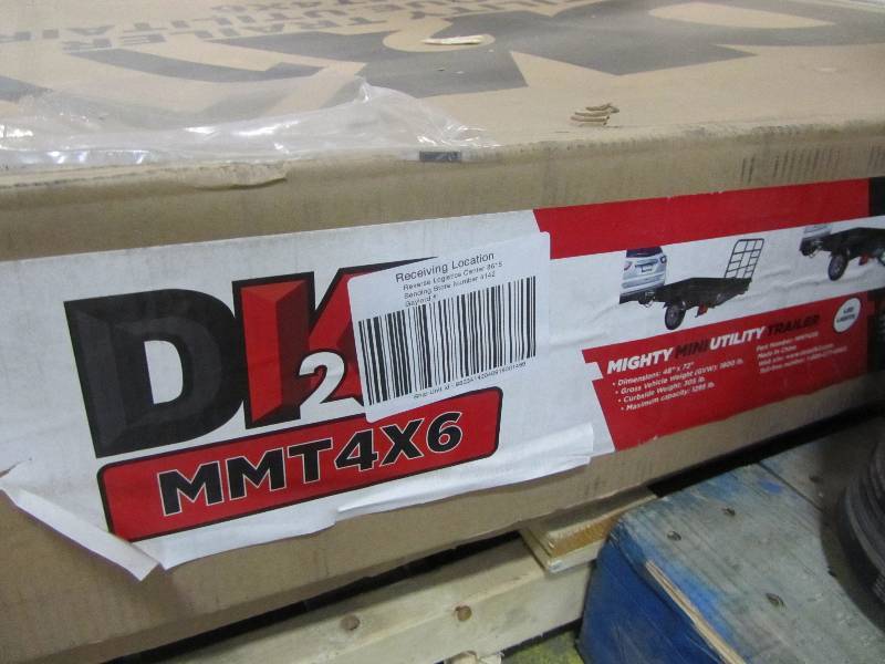 lot 56 image: Detail K2 1295 lbs. Capacity 4 ft. x 6 ft. Flatbed Trailer