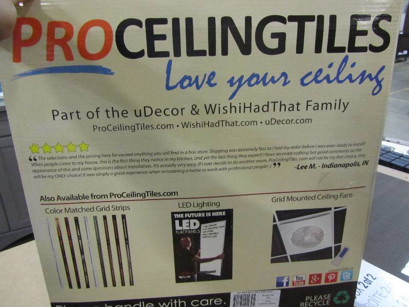 lot 62 image: uDecor Marseille 2 ft. x 2 ft. Lay-in or Glue-up Ceiling Tile in Antique Copper (48 sq. ft.  case)