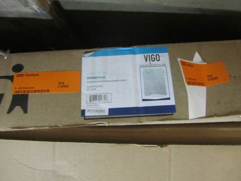 lot 69 image: Vigo Glass Shower Enclosure