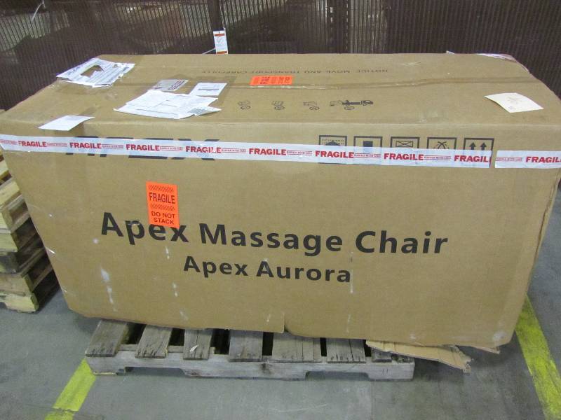 lot 82 image: Apex Aurora Gray Faux Leather Reclining Massage Chair