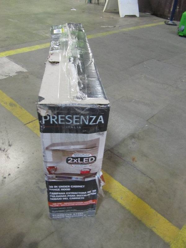 lot 89 image: Presenza 30 in. Under Cabinet Range Hood in Stainless Steel with LED Light