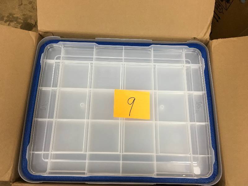 lot 9 image: Iris 44 Qt. Ziploc Weather Shield Storage Box in Clear (Pack of 4) not used