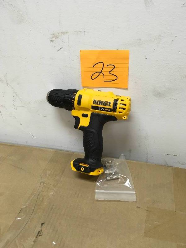 lot 23 image: Dewalt DCD710B 12V MAX Cordless Lithium-Ion 38 in. Drill Driver (Bare Tool) not used
