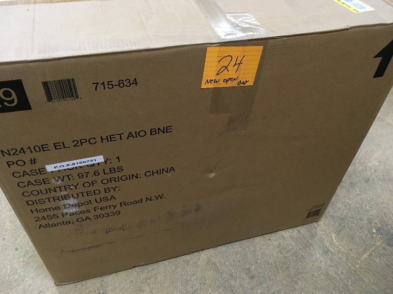 lot 24 image: Glacier Bay 2-piece 1.0 GPF Single Flush Elongated Toilet in Bone not used
