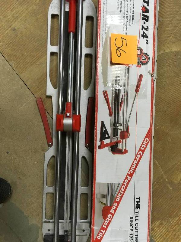 lot 56 image: Rubi Practic-60 24 in. Manual Tile Cutter in like new condition