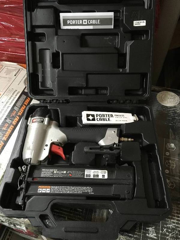 lot 83 image: Porter-Cable 18-Gauge Pneumatic Brad Nailer in like new condition