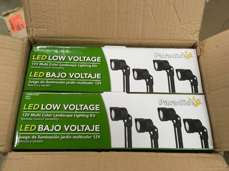 lot 88 image: Lot of 2 Paradise Low Voltage LED Spot Light Black 1.2 watts 4 pk new