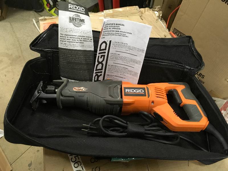 lot 89 image: Ridgid Reciprocrating saw used in very good working condition