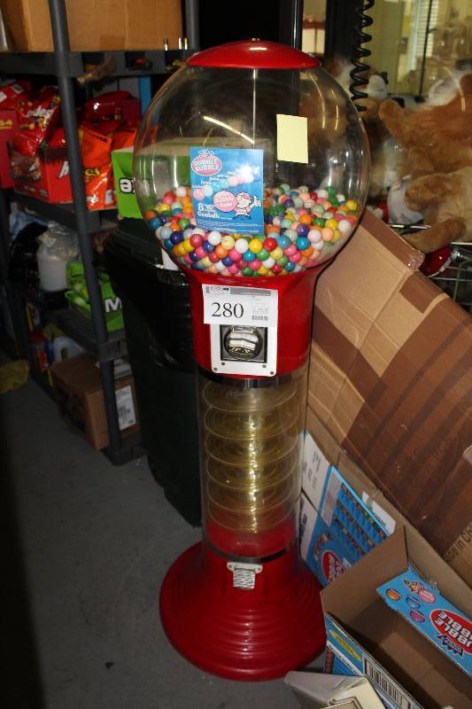Beaver Spiral Drop Post Dubble Bubbler $.25 Gumball Machine