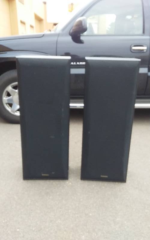 lot 25 image: Pair Technics 3 Way Speakers Model SB-A37 (39 Inches Tall)