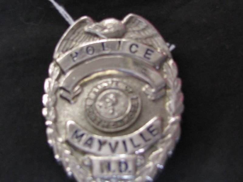 lot 8 image: Mayville, N.D. Retired Police Badge