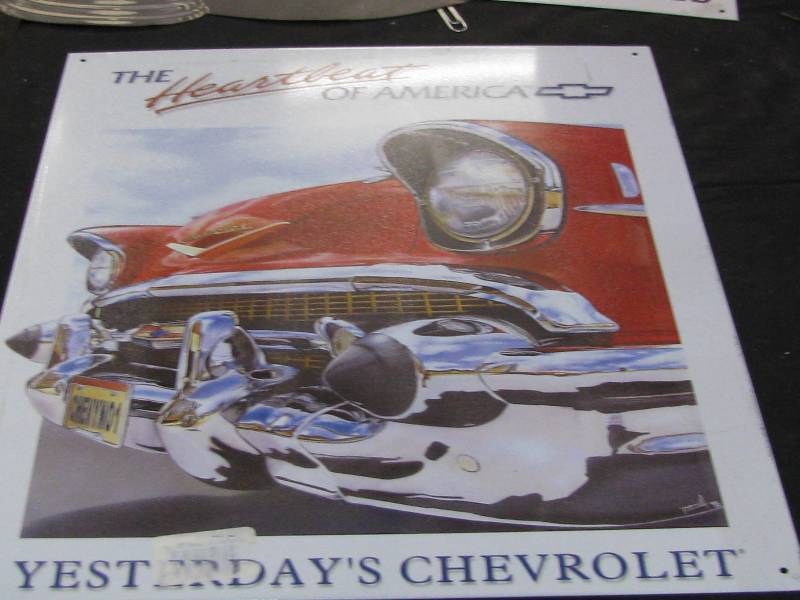 lot 68 image: Metal 1957 Chevrolet Sign