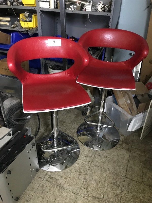 2 RETRO STYLE STOOLS