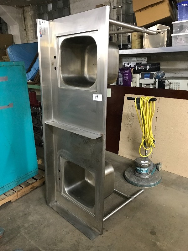 DUAL BASIN STAINLESS SINK UNIT