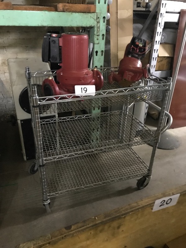 WIRE CART AND 2 PUMPS