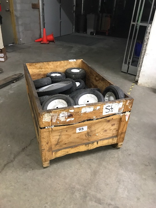 BIN OF ASSORTED AIR TIRES