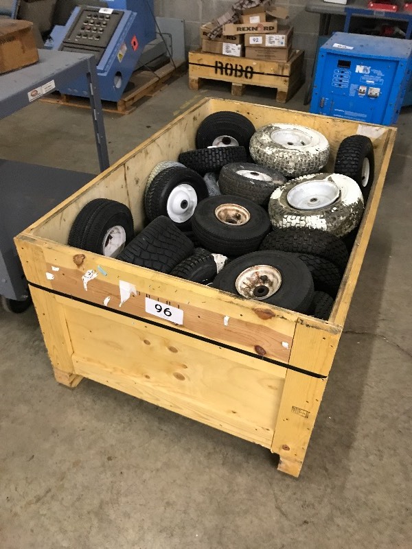 BIN OF ASSORTED AIR TIRES