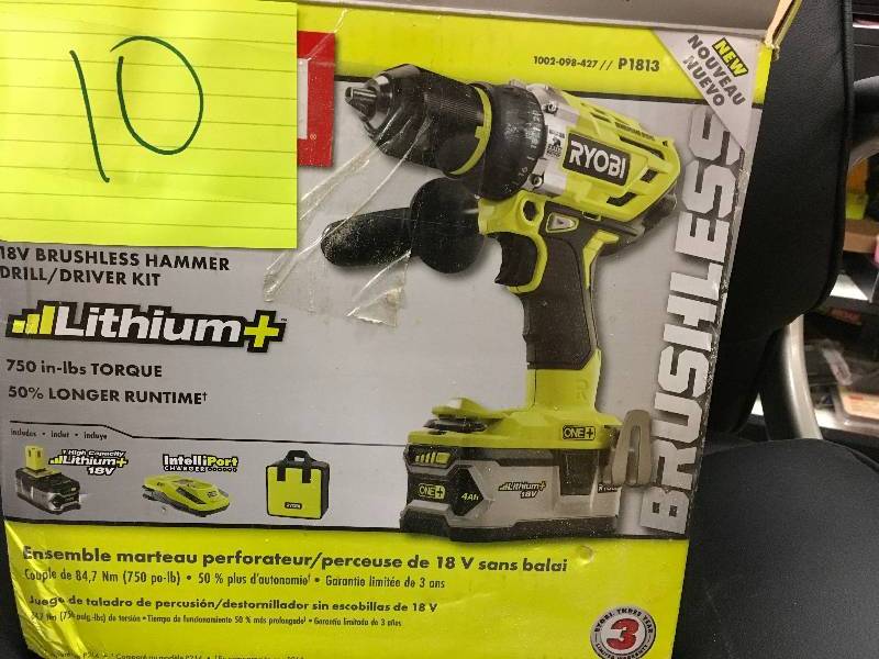 Ryobi 18-Volt ONE Brushless Hammer Drill Kit used