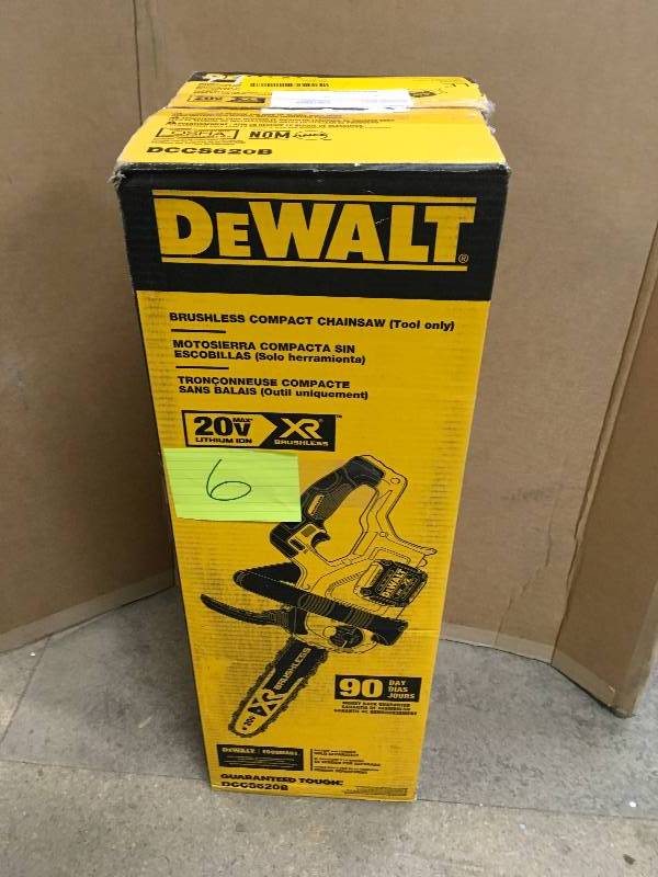 DEWALT 12 in. 20-Volt MAX XR Lithium-Ion Cordless Brushless Chainsaw - Battery and Charger Not Included in good condition