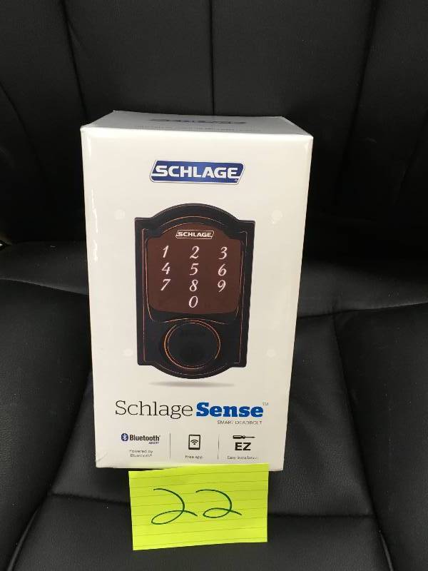 Schlage Camelot Aged Bronze Sense Smart Lock   new
