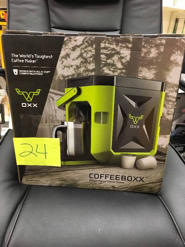 OXX COFFEEBOXX Single Serve Coffee Maker in Hi Viz Green  in good condition