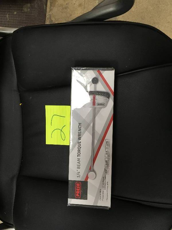 Presa 14 in. Drive 0 in. to 80 in. lbs. Beam Style Torque Wrench in good condition