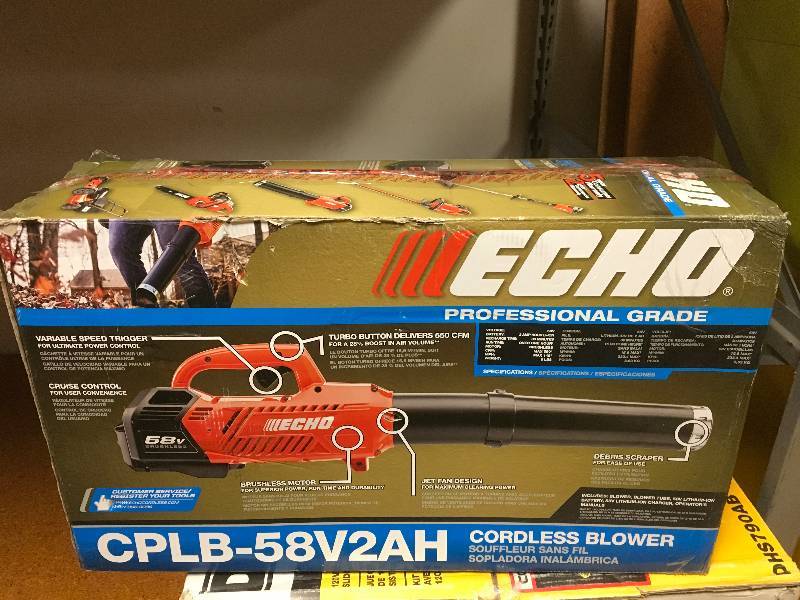 ECHO 145 MPH 550 CFM Variable-Speed Turbo 58-Volt Brushless Lithium-Ion Cordless Blower 2.0 Ah Battery and Charger Included