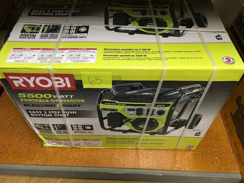 5500 watt portoable generator Ryobi in good condition New