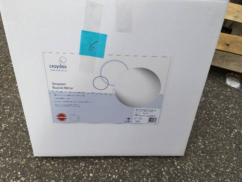 Croydex Simpson Round Wall Mirror 24Inch x 24Inch new