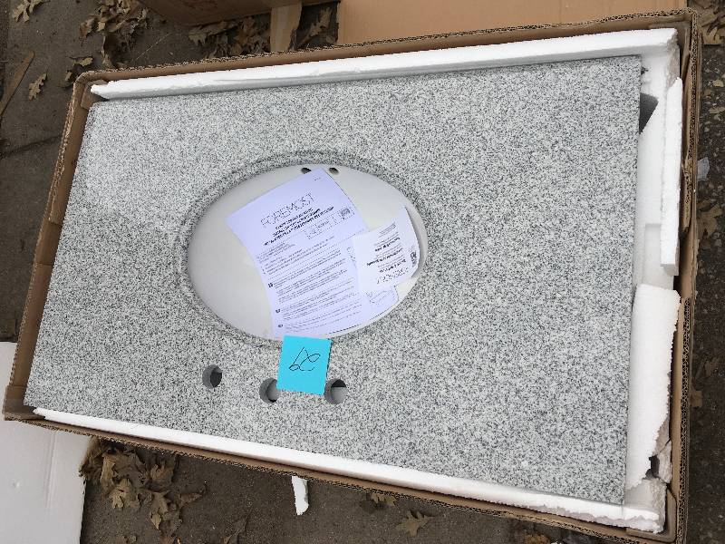 Foremost FMHG37228RG Rushmore Gray 37 Vanity Top Only with Vitreous not used
