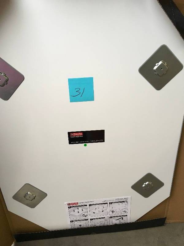 Delta 27 in. x 40 in. (L3) Octagonal Frameless TRUClarity Deluxe Glass Mirror not used