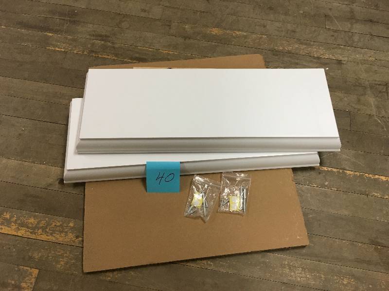 Lot of 2 H White Floating Shelf HDCAE24W