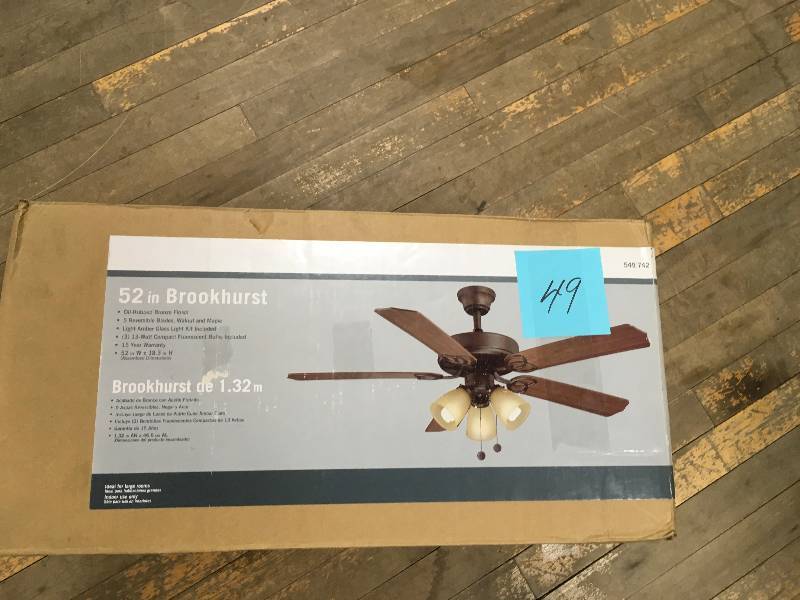 Brookhurst 52 in. oil rubbed bronze ceiling fan new