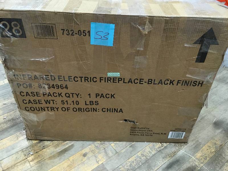 Cedarstone 3-Element Infrared Electric Fireplace in Black