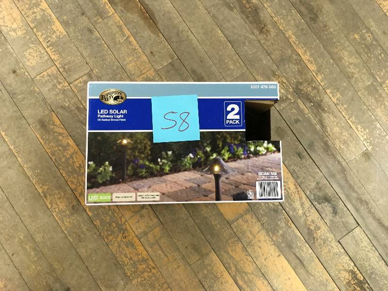 Hampton Bay Path & Landscape Lights Solar Powered LED Mushroom Path Light new 2 pack
