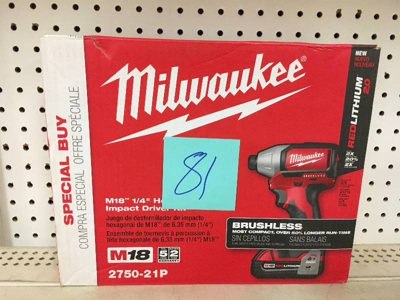 Milwaukee M18 18-Volt Lithium-Ion Brushless Cordless 14 in. Cordless Impact Driver Kit (Tool-Only) new