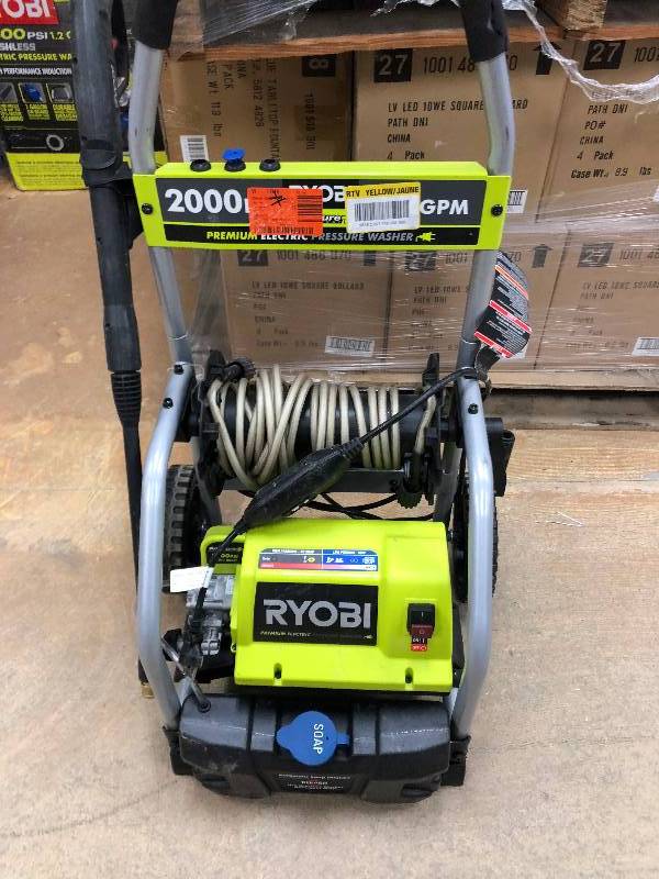 Ryobi 2,000-PSI 1.2-GPM Electric Pressure Washer in working conditions
