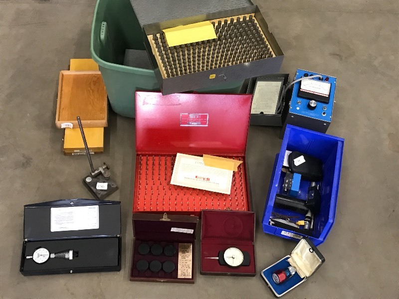 lot 8 image: Plug Gauges, Micrometer Boxes, Kilovolt Meter, Etc